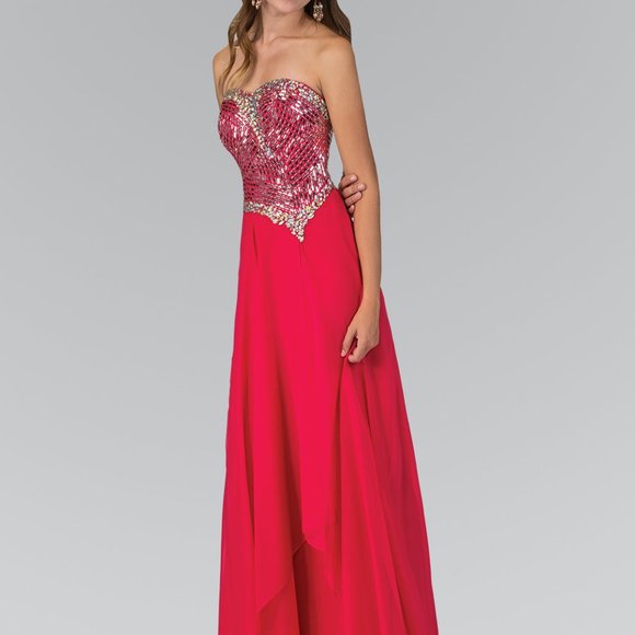 GLS Collective Dresses & Skirts - Sweetheart Neck Jewel A-Line Prom Dress GSGL1149